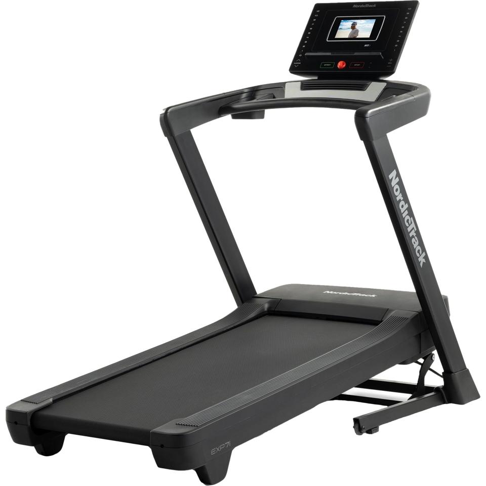 Product shot of a NordicTrack EXP 7i Treadmill.